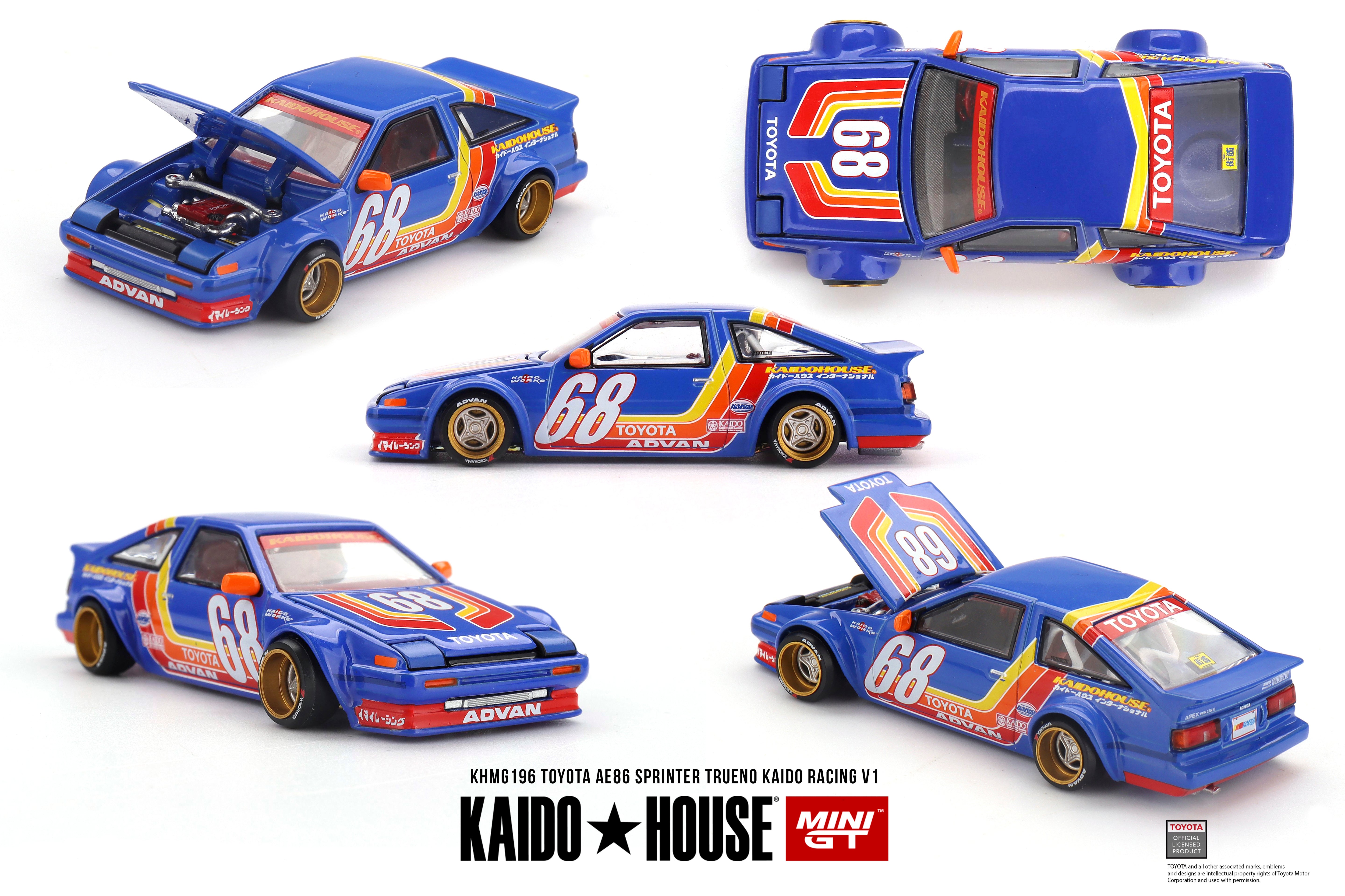 MiniGT x Kaido House Toyota AE86 Sprinter Trueno Kaido Racing V1