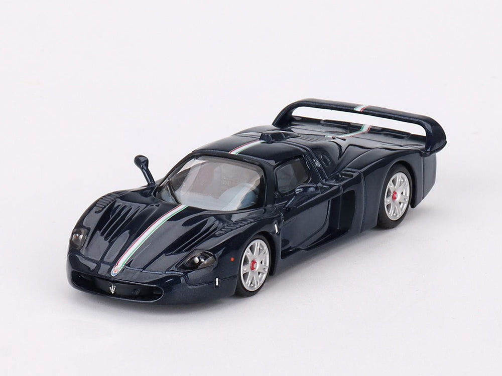 BBR 1/64 Maserati MC12 Stradale Blue Metallic with Stripe - Diecast Toyz Australia