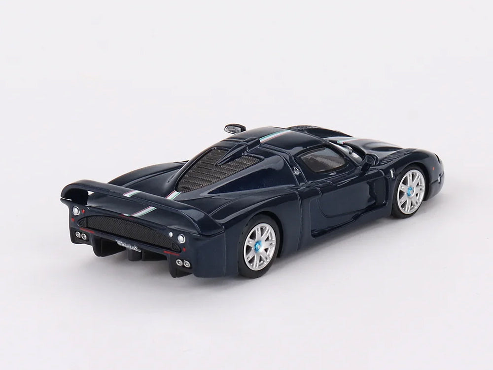 BBR 1/64 Maserati MC12 Stradale Blue Metallic with Stripe - Diecast Toyz Australia
