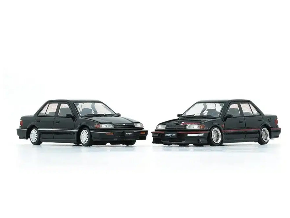 BM Creations 1/64 Honda Civic EF2 1991 Black - Diecast Toyz Australia