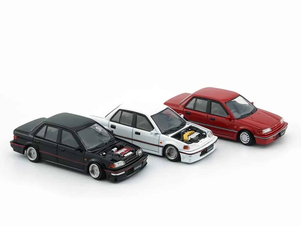 BM Creations 1/64 Honda Civic EF2 1991 Black - Diecast Toyz Australia
