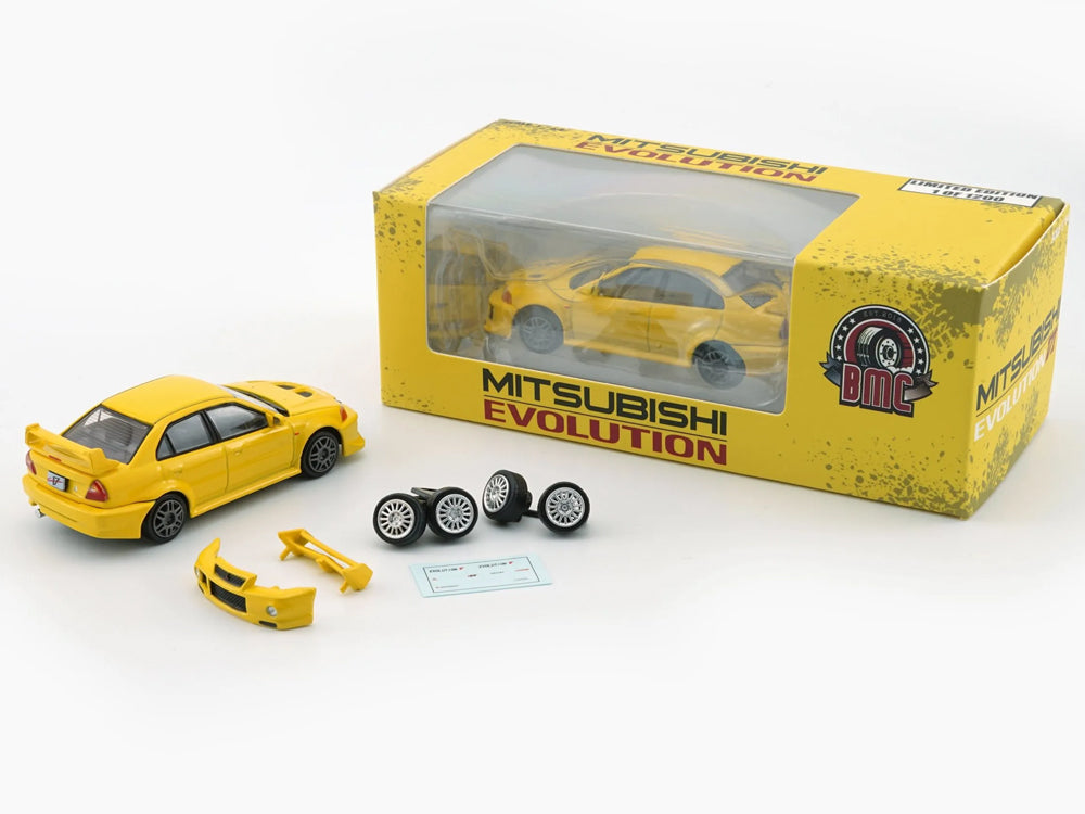 BM Creations 1/64 Mitsubishi Lancer Evolution 5 Yellow