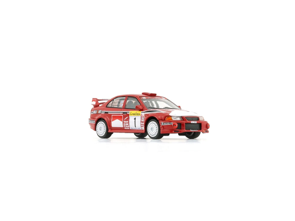 BM Creations 1/64 Mitsubishi Lancer Evolution VI 1999 #1 Rally Monte Carlo Winner Red