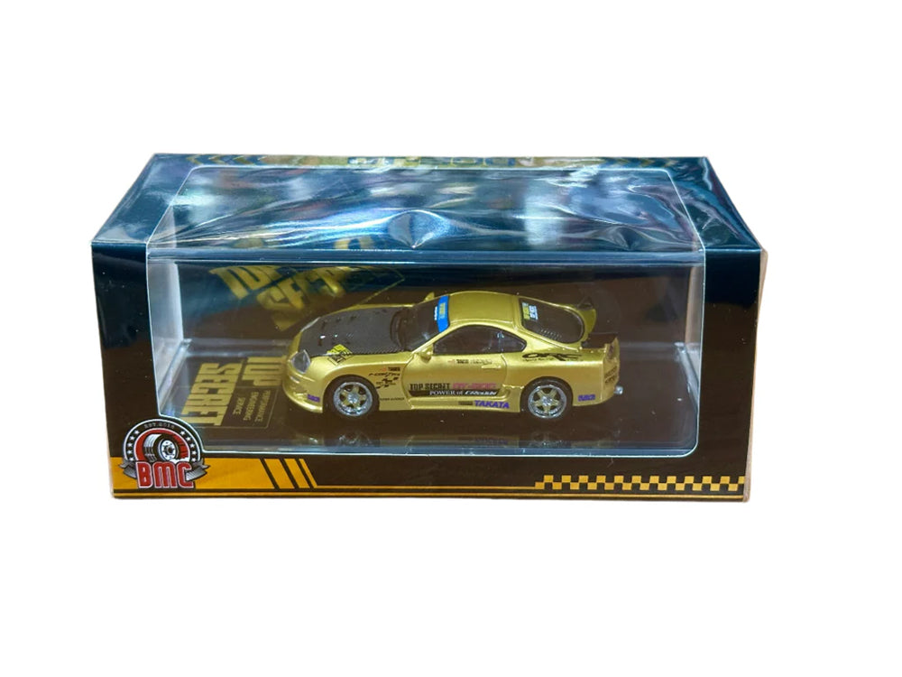 BM Creations 1/64 Toyota Supra JZA80 Top Secret Gold HK Edition