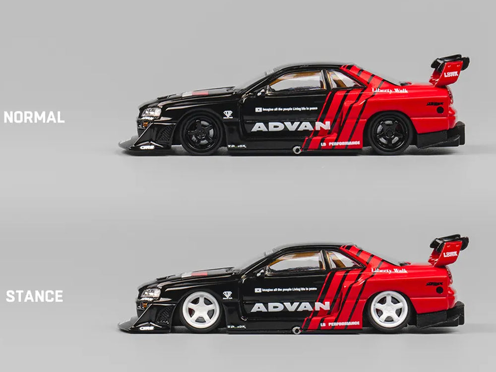 CM Model 1/64 LBWK Super Silhouette Nissan Skyline ER34 Advan Livery