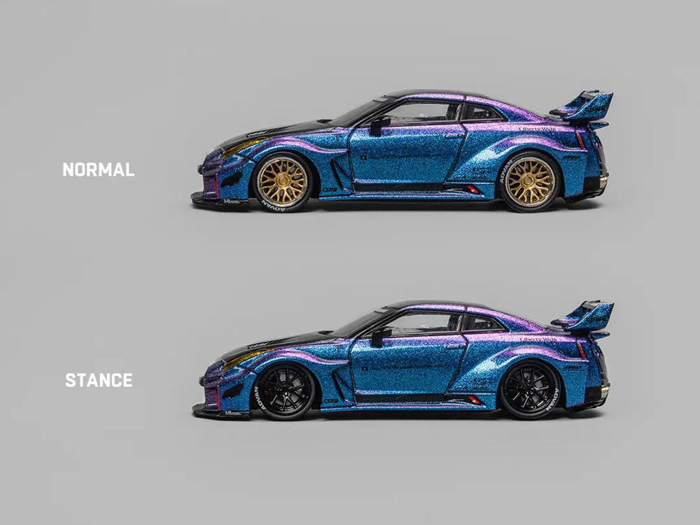 CM Model 1/64 LBWK Super Silhouette Nissan Skyline GT35RR Chameleon with Carbon Bonnet