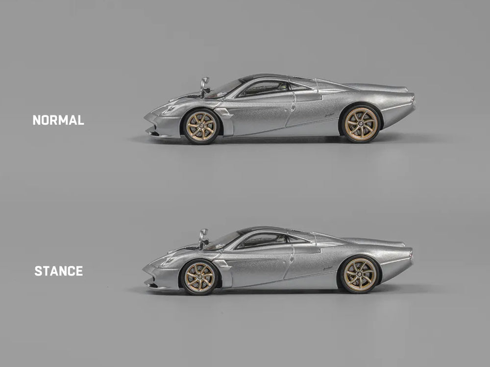 CM Model 1/64 Pagani Codalunga Metallic Silver