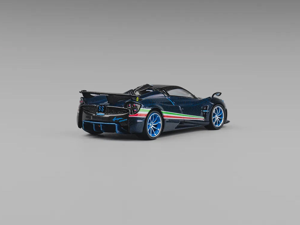 CM Model 1/64 Pagani Huayra Tricolor Blue Carbon Fibre