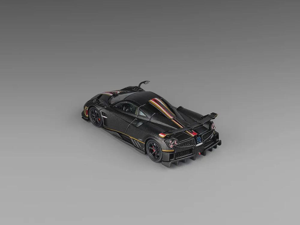 CM Model 1/64 Pagani Imola Full Dry Carbon Black with Gold Stripes