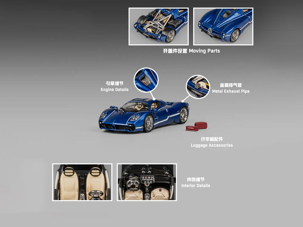 CM Model 1/64 Pagani Utopia Metallic Blue