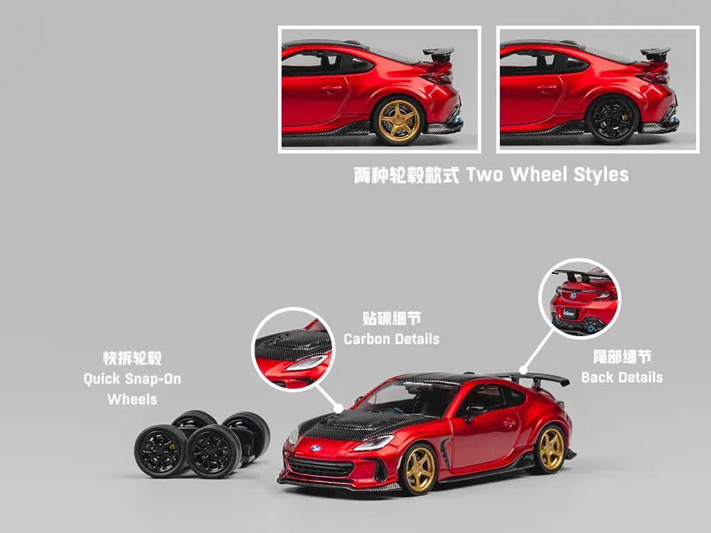 CM Model 1/64 Subaru BRZ Varis Widebody Metallic Red