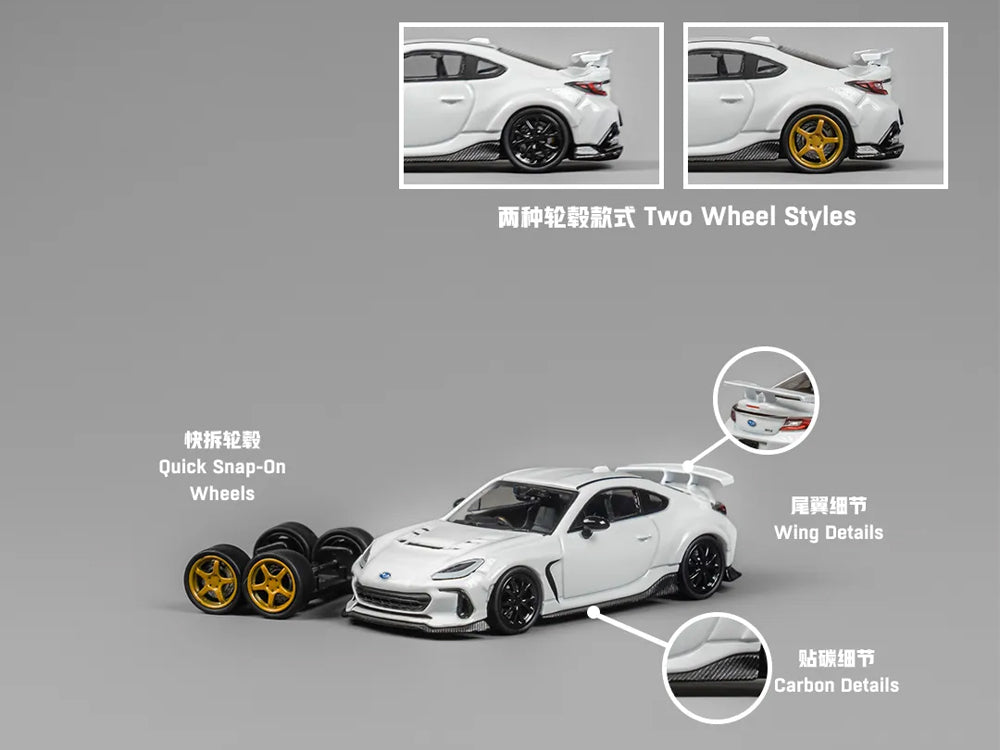 CM Model 1/64 Subaru BRZ Varis Widebody White