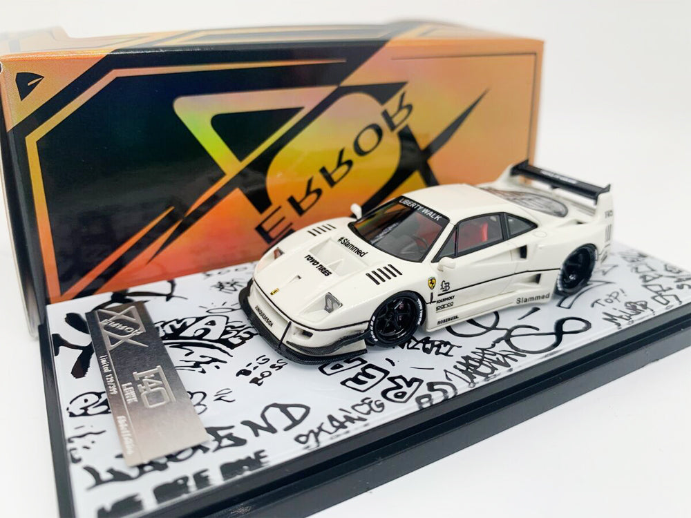 Error404 1/64 LBWK Ferrari F40 White | Diecast Toyz Australia