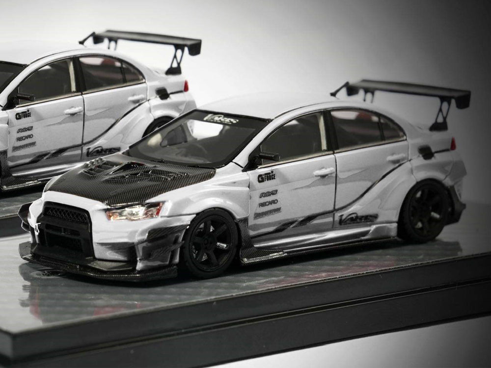 Error404 1/64 Mitsubishi Evo X Varis Kit Pearl White with Carbon