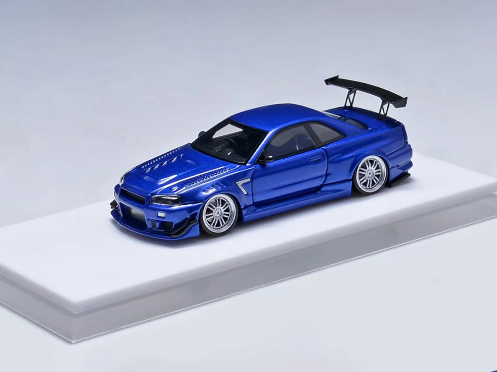 Error404 1/64 Nissan Skyline R34 GTR Modified Blue