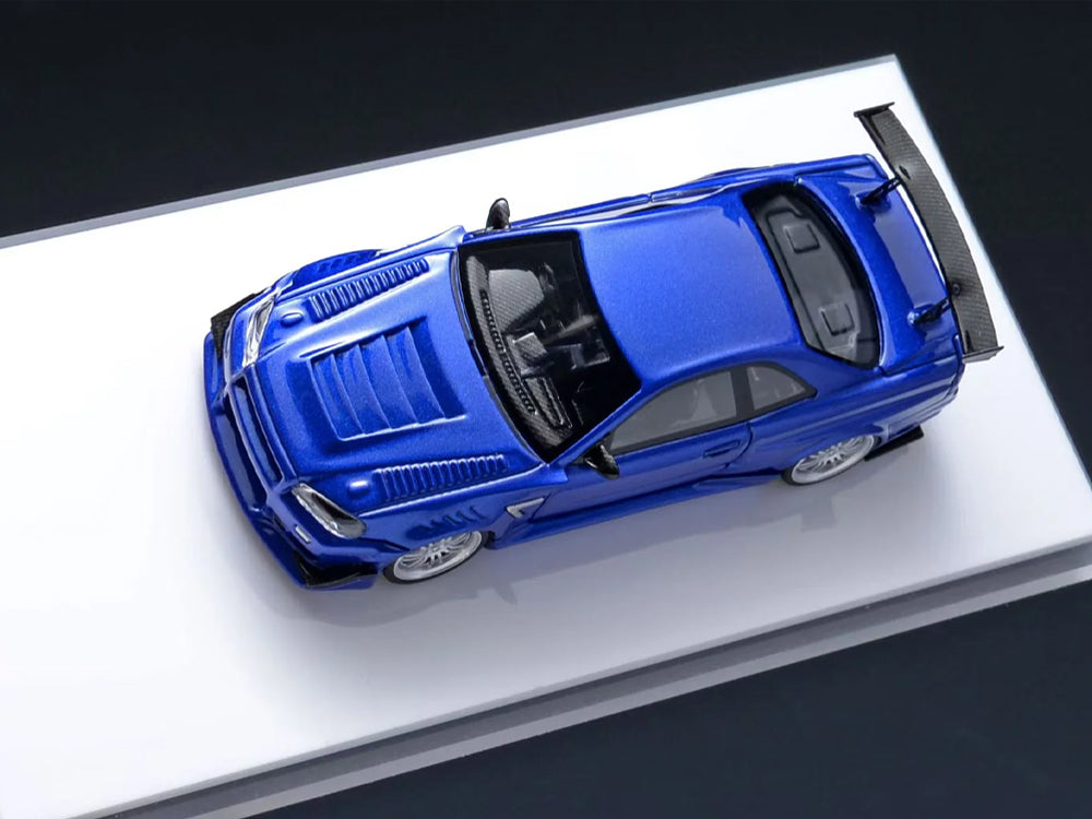 Error404 1/64 Nissan Skyline R34 GTR Modified Blue