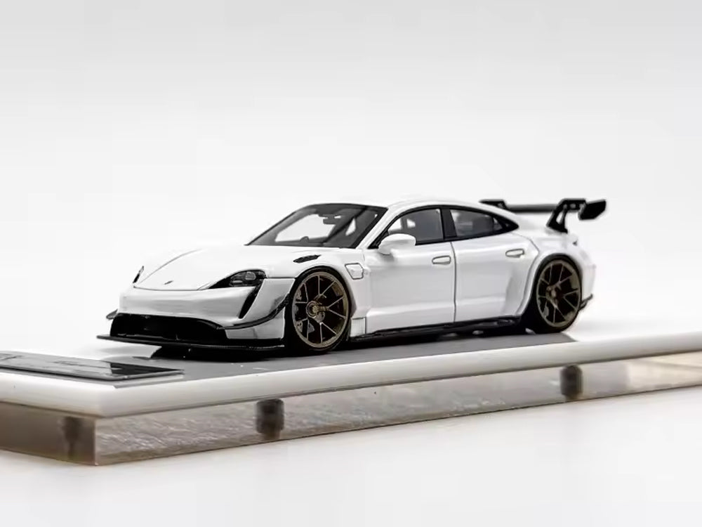 Error404 x ZEPHYR 1/64 Porsche Tycan Pearl White