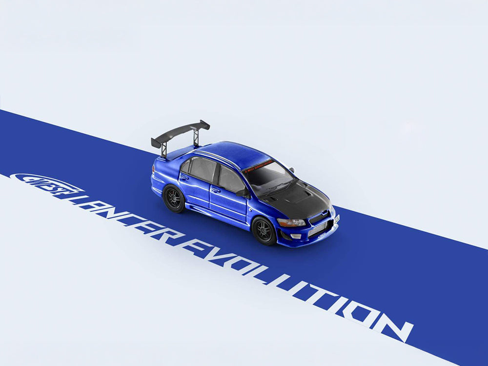 Fast Speed 1/64 Mitsubishi Lancer Evolution VII C-West Kit with Carbon Bonnet Blue