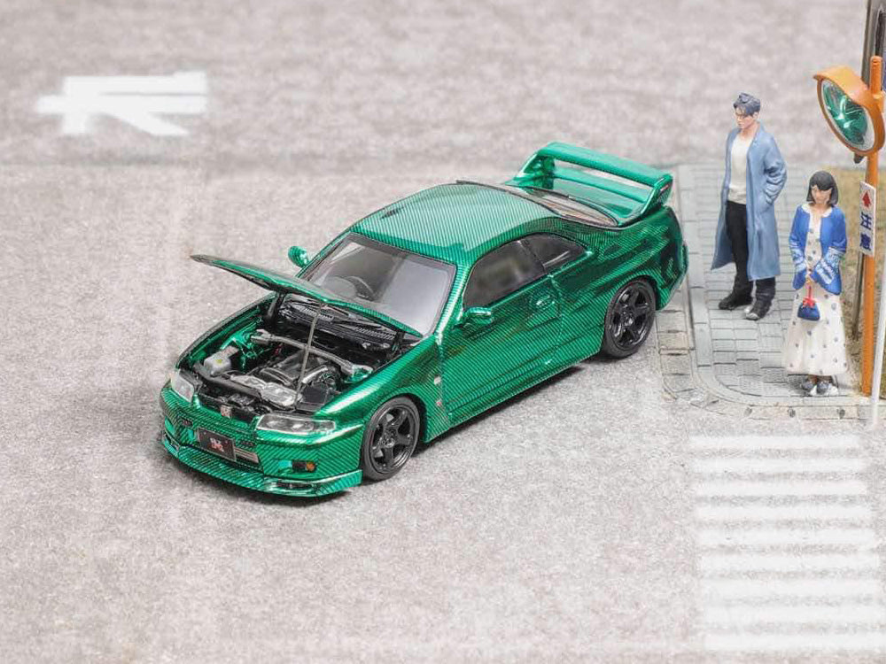 Focal Horizon 1/64 Nissan Skyline GTR R33 Chrome Carbon Green - Diecast Toyz Australia