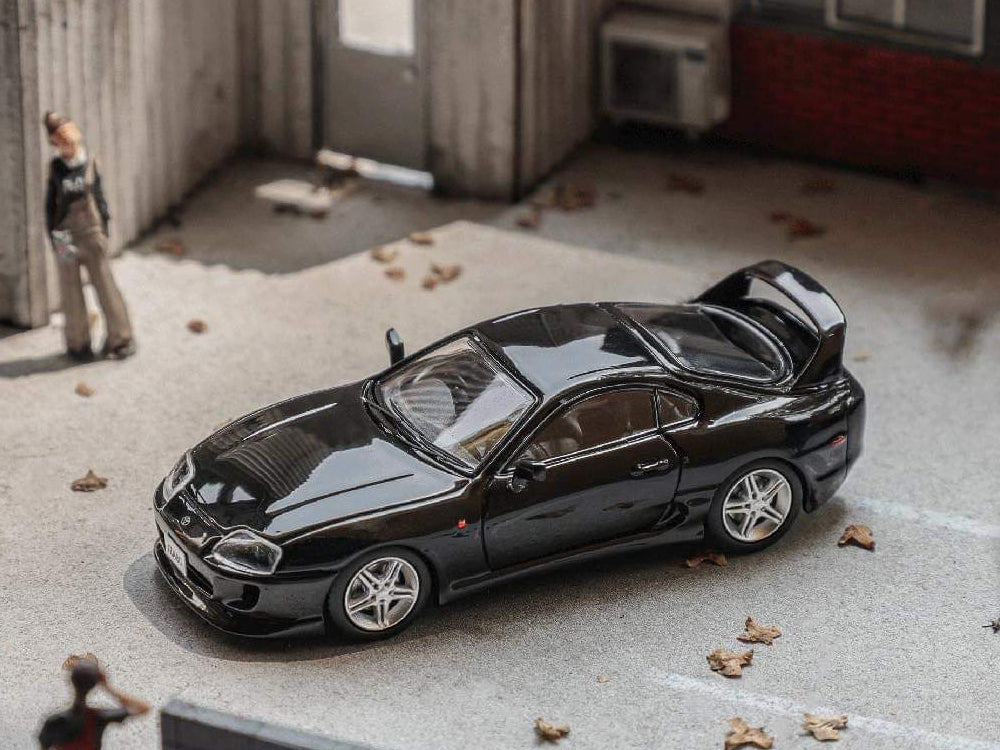 Fuji 1/64 Toyota Supra JZA80 RZ with Bomex V1 Modified Version Black - Diecast Toyz Australia