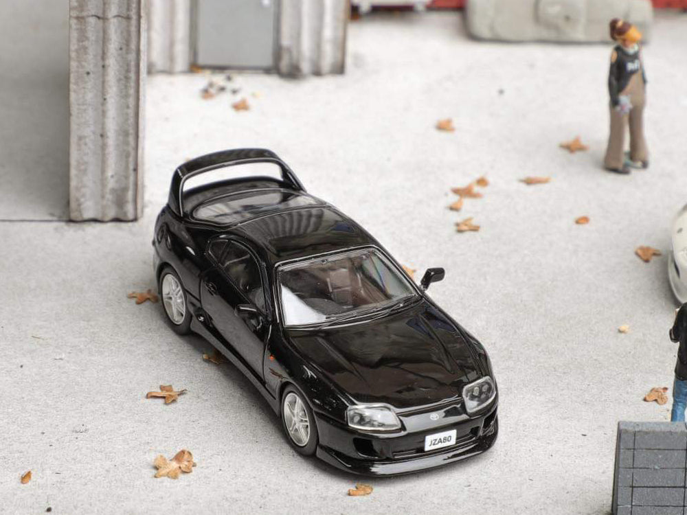 Fuji 1/64 Toyota Supra JZA80 RZ with Bomex V1 Modified Version Black - Diecast Toyz Australia