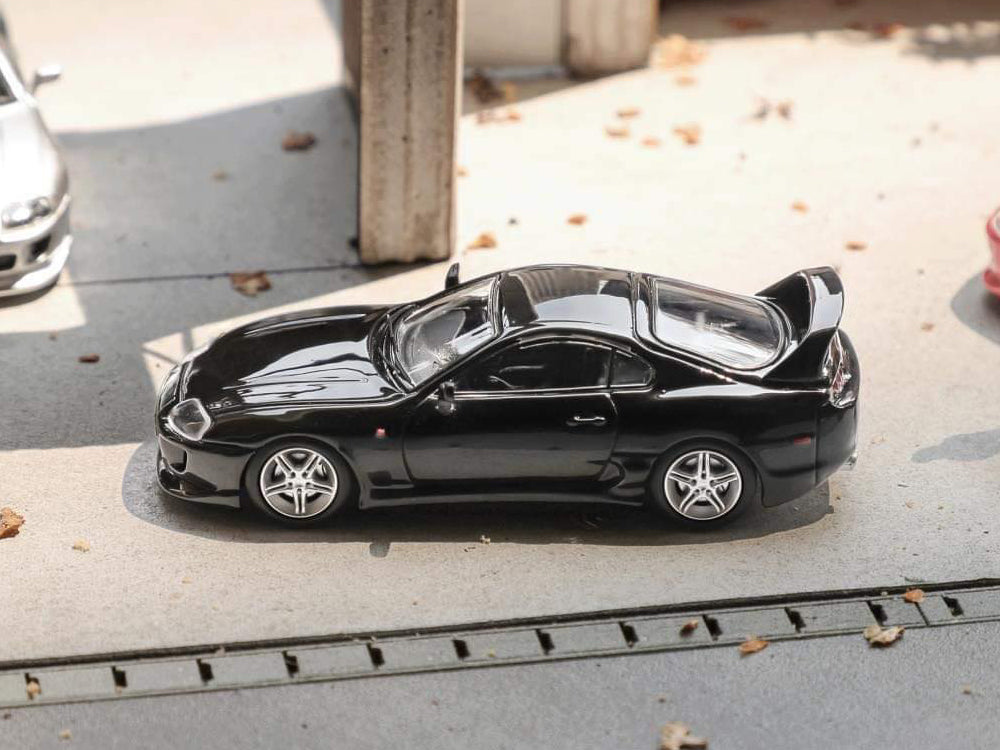 Fuji 1/64 Toyota Supra JZA80 RZ with Bomex V1 Modified Version Black - Diecast Toyz Australia