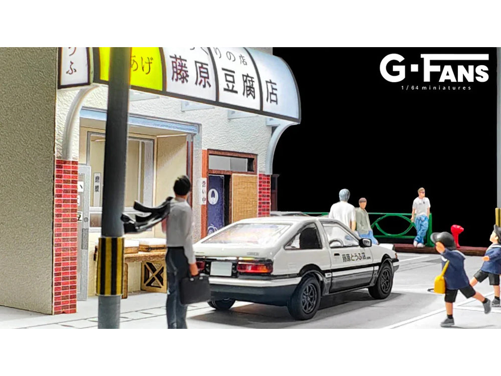 G Fans 1/64 Initial D Fujiawara Theme Diorama with LED Light