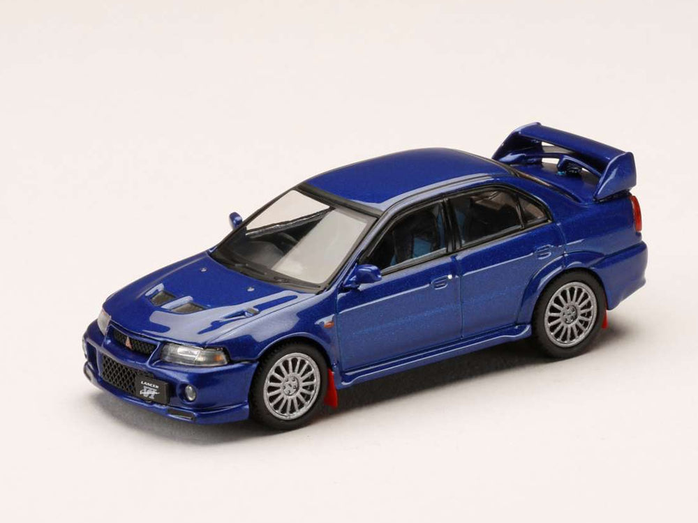 Hobby Japan 1/64 Mitsubishi Lancer Evolution 6 CP9A with Mud Flaps Ijssel Blue - Diecast Toyz Australia