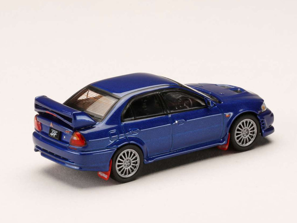 Hobby Japan 1/64 Mitsubishi Lancer Evolution 6 CP9A with Mud Flaps Ijssel Blue - Diecast Toyz Australia