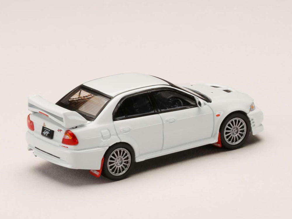 Hobby Japan 1/64 Mitsubishi Lancer Evolution 6 CP9A with Mud Flaps Scortia White - Diecast Toyz Australia
