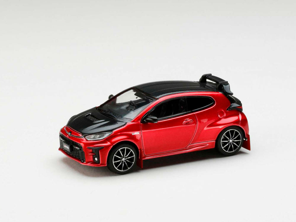 Hobby Japan 1/64 Toyota GRMN Yaris Rally Package with GR Parts Emotional Red II - Diecast Toyz Australia