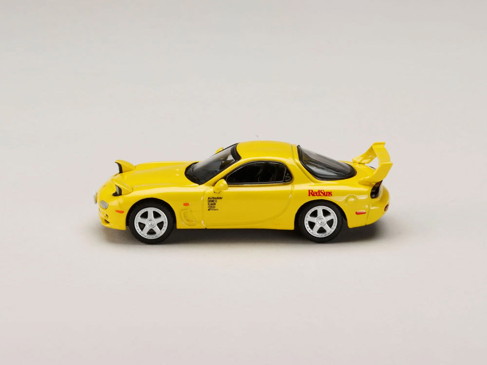 Hobby Japan x JDM64 1/64 Mazda RX7 FD3S Red Suns Keisuke Takahahi vs Takumi Fujiwara Initial D