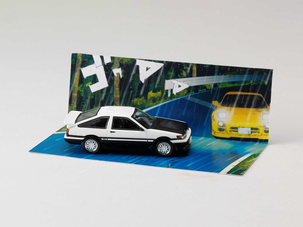 Hobby Japan x JDM64 1/64 Toyota Corolla Levin AE86 Wataru Akiyama vs Keisuke Takahashi Initial D