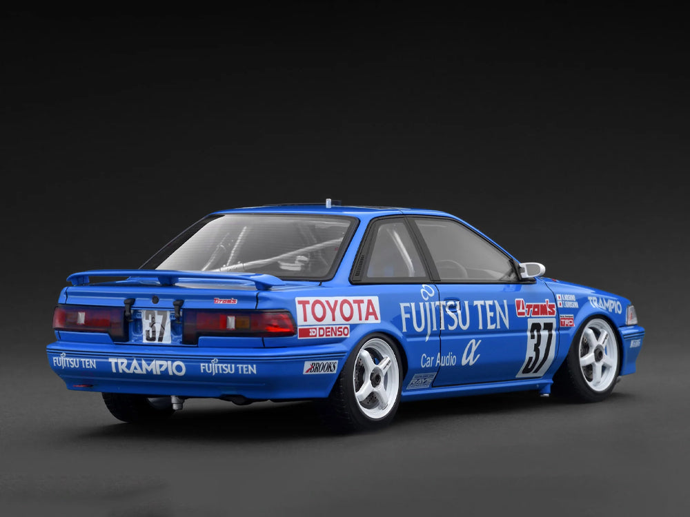 Ignition Model 1/18 Fujitsu Ten Tom's Corolla #37 1991 JTC Blue