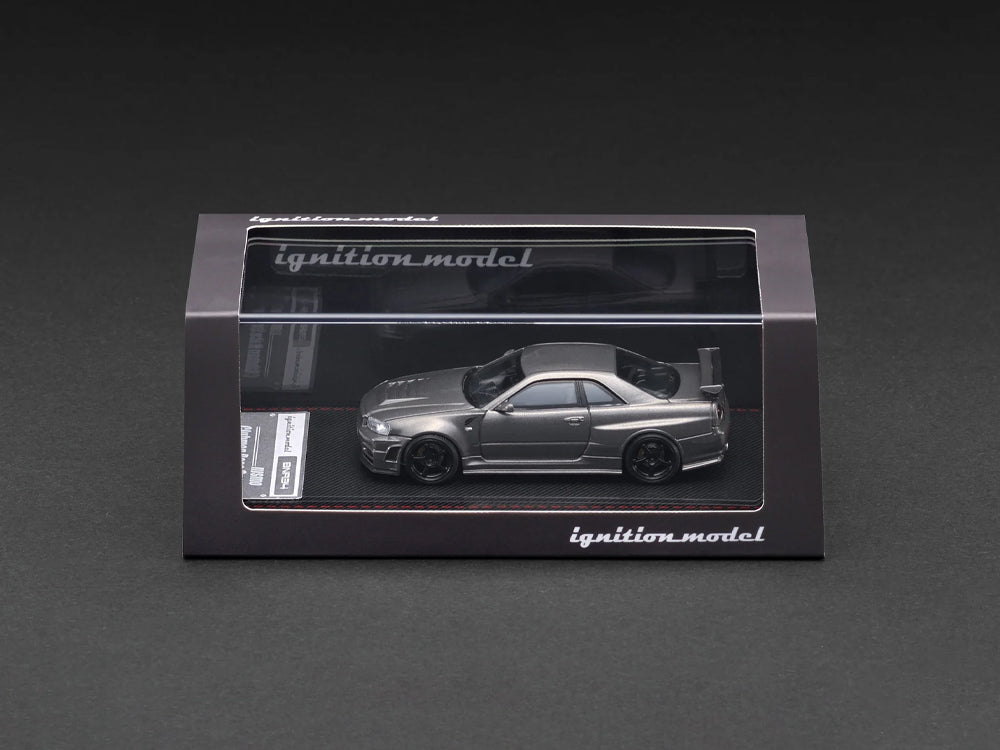 Ignition Model 1/64 Nissan Skyline GTR R34 Omori Factory CRS Grey - Diecast Toyz Australia