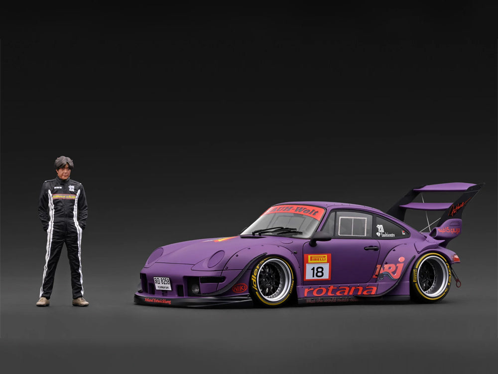 Ignition Model 1/18 RWB 993 Matte Purple with Mr Nakai Figurine
