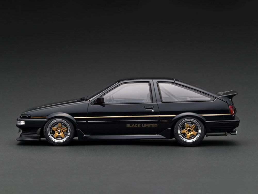 Ignition Model 1/18 Toyota Sprinter Trueno AE86 3 Door GT Apex Black Limited - Diecast Toyz Australia