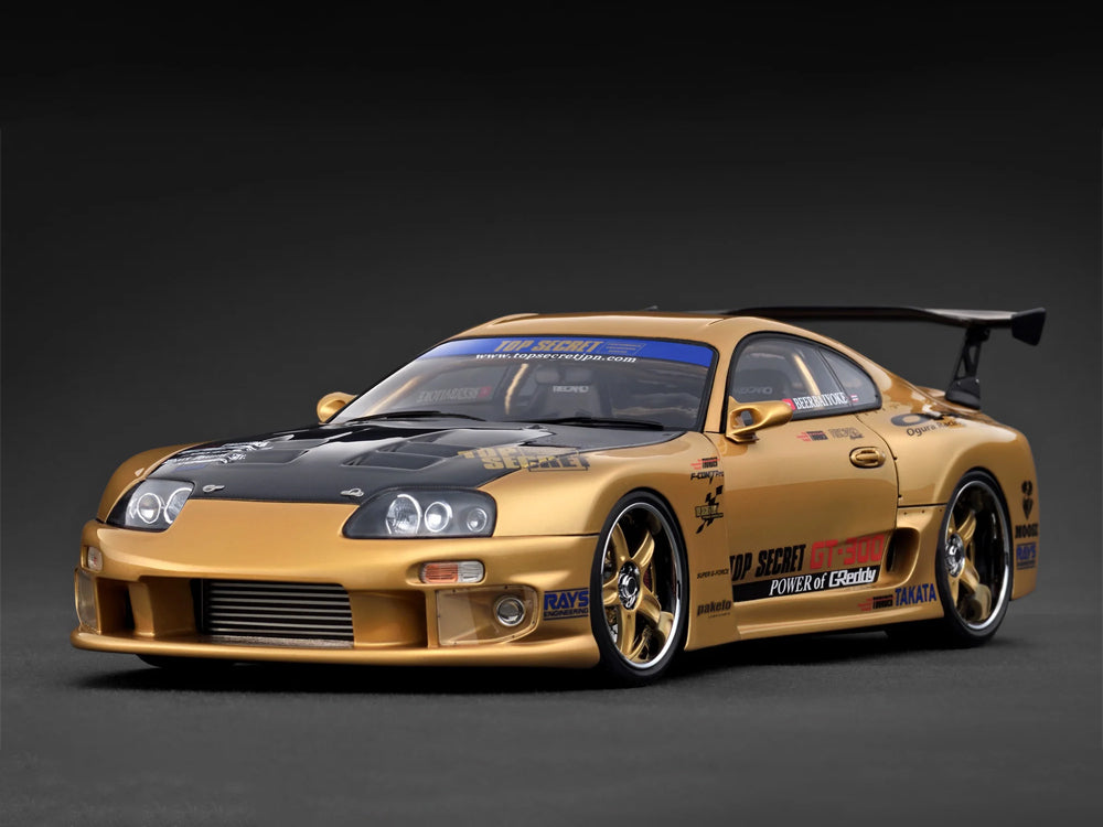 Ignition Model 1/18 Toyota Supra JZA80 Top Secret GT300 Gold