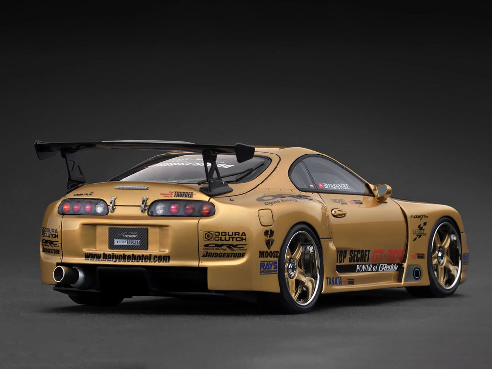 Ignition Model 1/18 Toyota Supra JZA80 Top Secret GT300 Gold