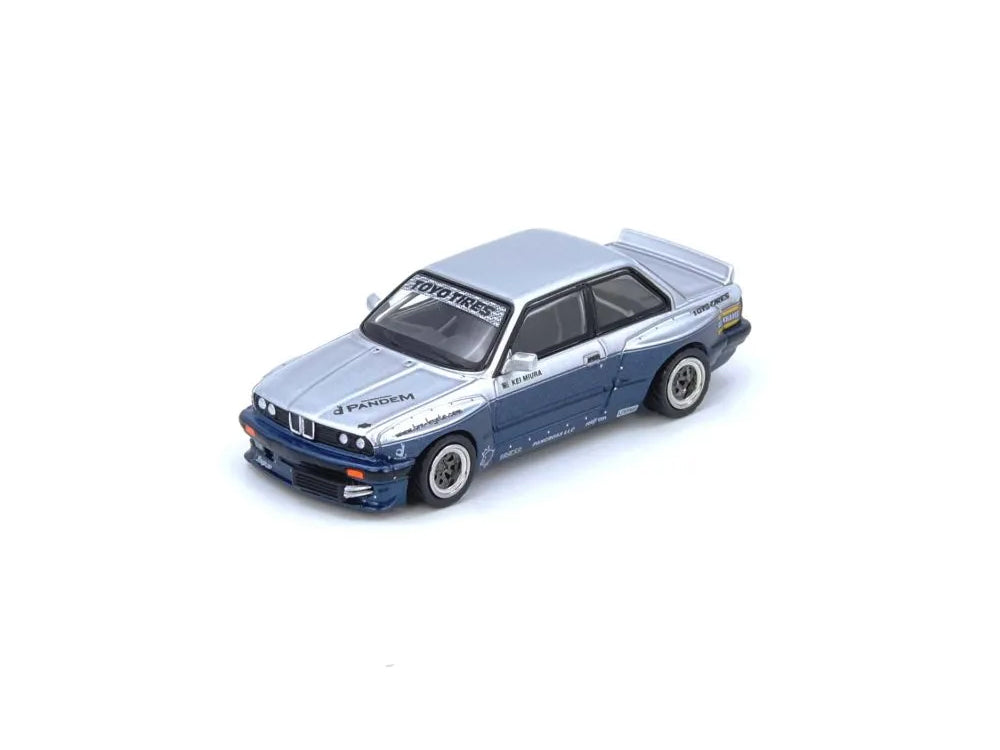 Inno64 BMW E30 M3 Pandem Silver/Blue