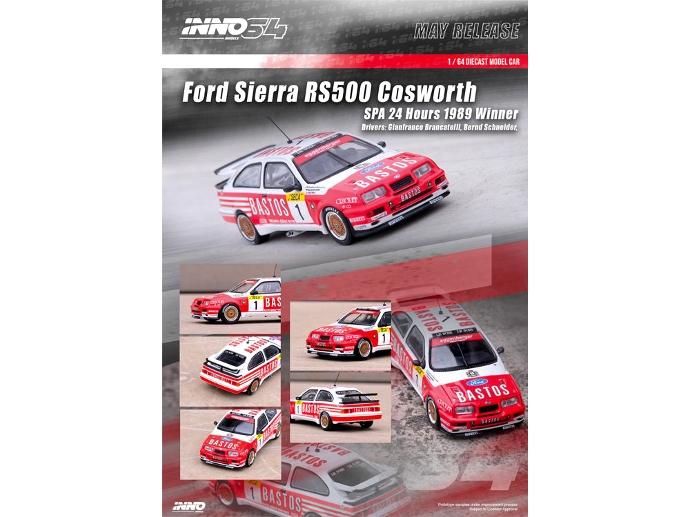 Inno64 Ford Sierra RS500 Cosworth #1 Bastos Spa 24 Hours 1989 Winner - Diecast Toyz Australia
