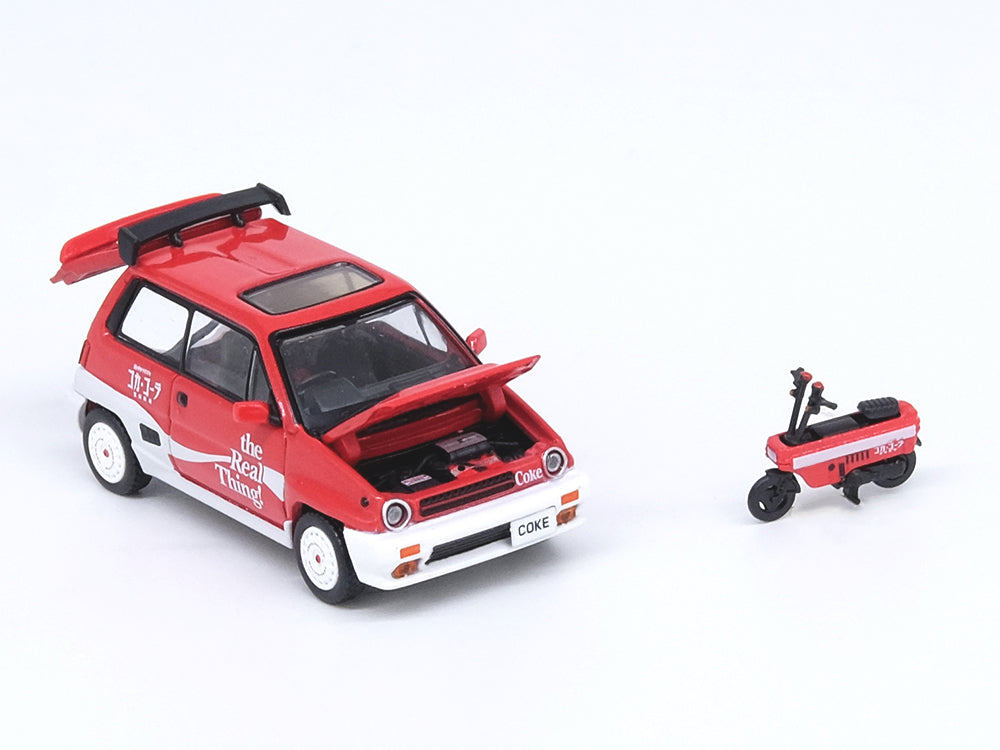 Inno64 Honda City Turbo II Coca Cola Livery with Motocompo
