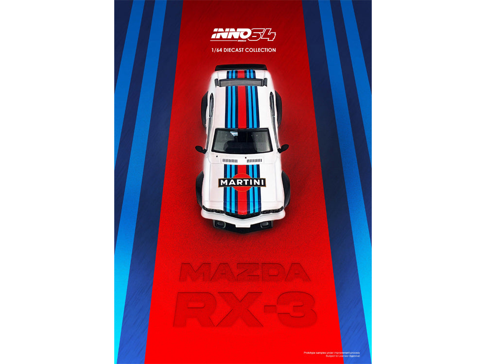 Inno64 Mazda RX3 Savanna Martini Racing Livery White