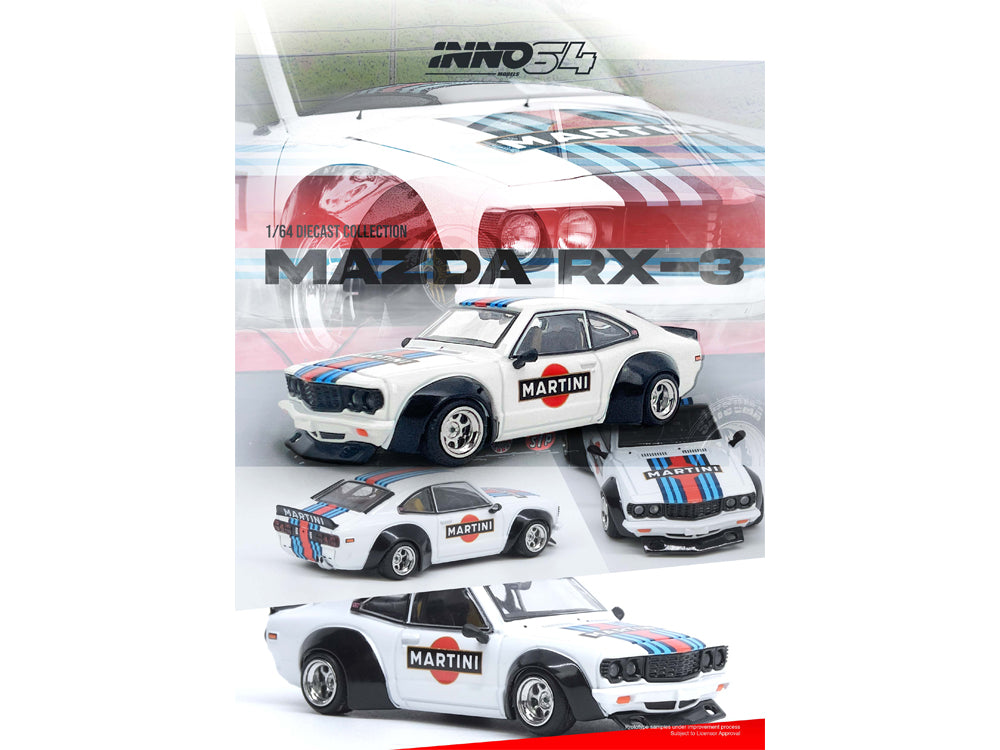Inno64 Mazda RX3 Savanna Martini Racing Livery White