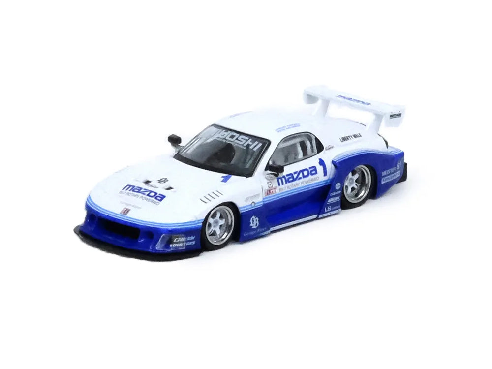 Inno64 Mazda RX7 FD3S LB-Super Silhoutte Blue/White Hong Kong Toy Car Salon 2024 Special Edition