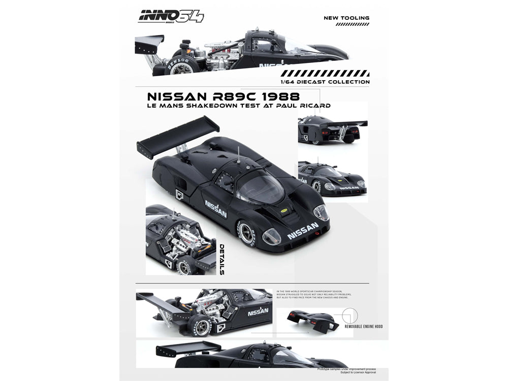 Inno64 Nissan R89C Le Mans Shakedown Test Paul Ricard 1988 Black
