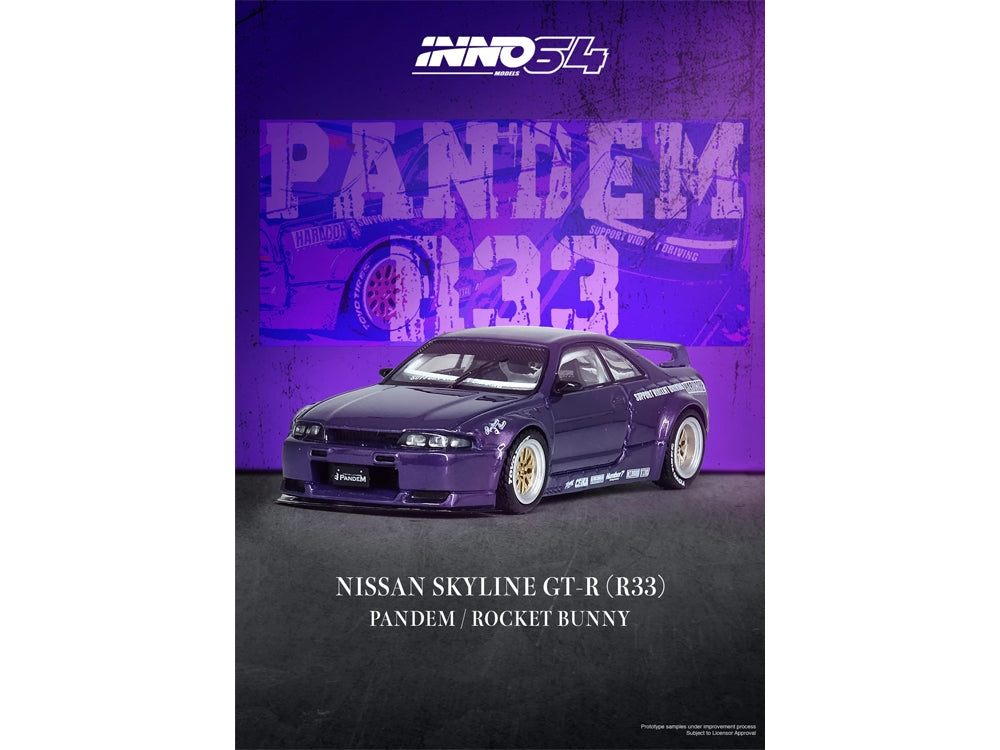 Inno64 Nissan Skyline GT-R R33 Pandem Rocket Bunny Purple