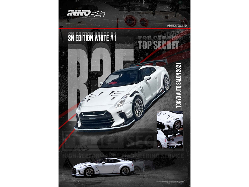 Inno64 Nissan Skyline GT-R R35 Top Secret Tokyo Auto Salon 2021 White