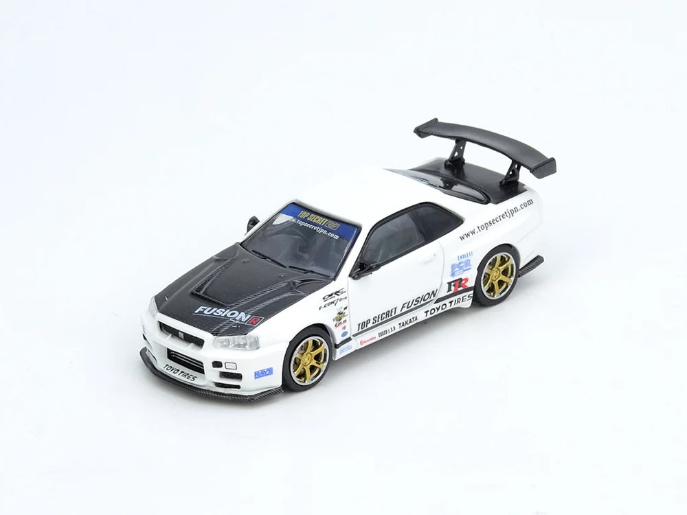 Inno64 Nissan Skyline GT-R R34 Top Secret White