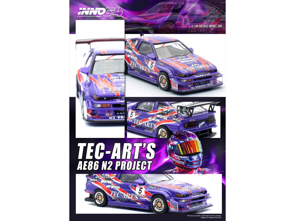 Inno64 Toyota Sprinter Trueno AE86 N2 Project by "TEC-ARTS" - Diecast Toyz Australia